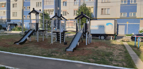 Детский игровой комплекс Домино Северный Мишка Н-1500 и Н-1200 ДИО 03140