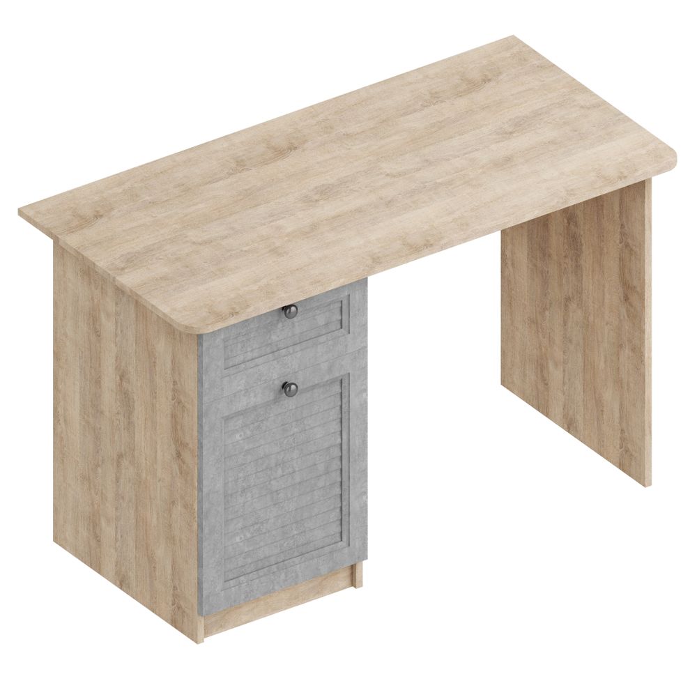 Стол письменный "Филадельфия" ДФ-07 (дуб баррик/жалюзи серый), Велес