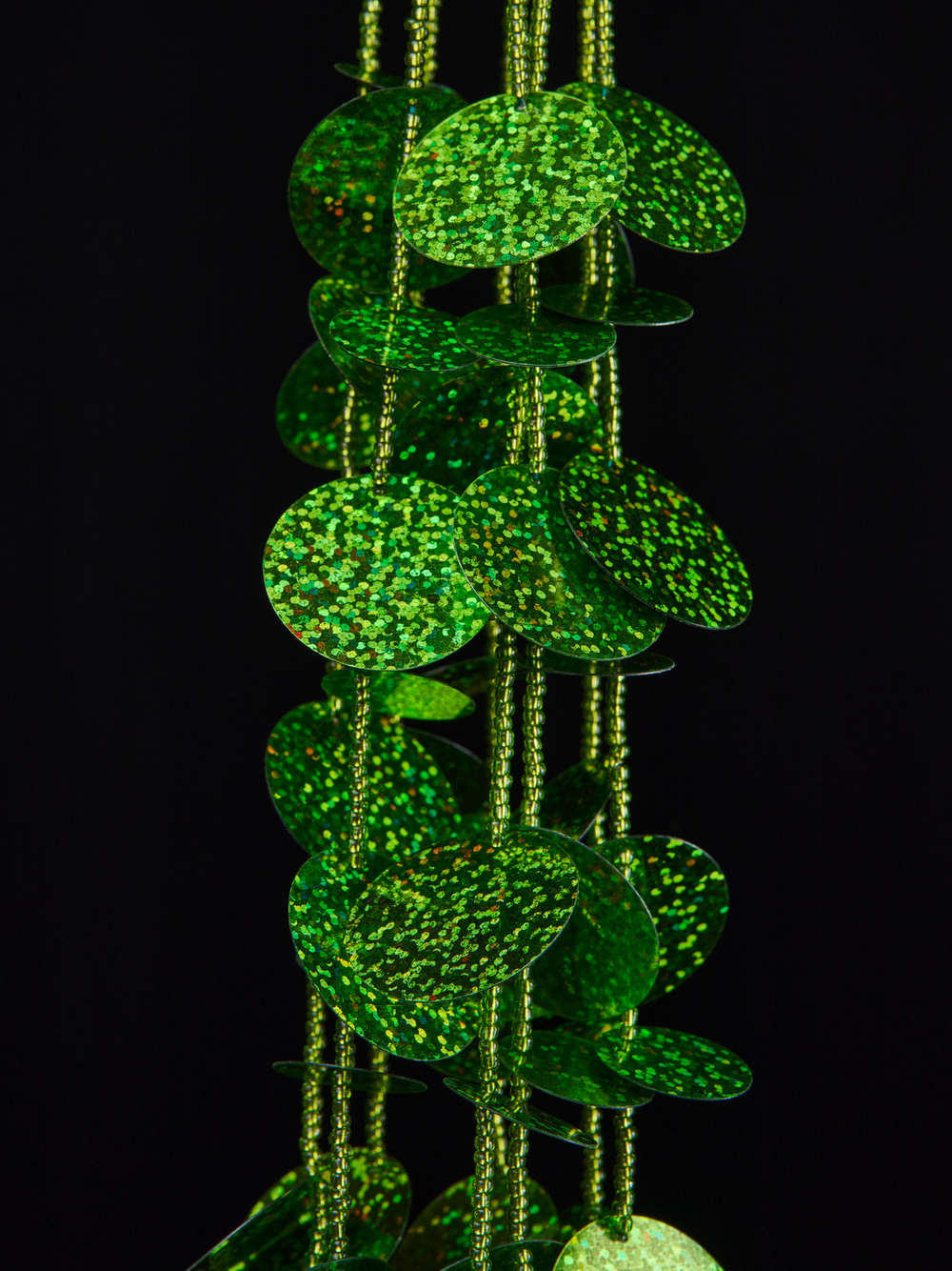 Подвеска из блесток 30см ChristmasDeLuxe зеленая