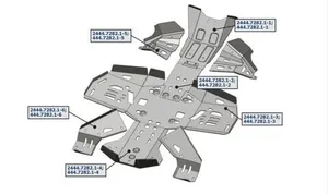 Комплект защиты днища для квадроцикла Can-Am Renegade G2 Rival 444.7282.1