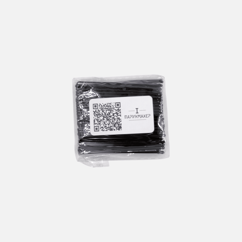 Невидимки волнистые черные IPARIKMAHER 60 мм 50 шт