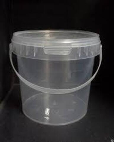 Ведро пищевое 1л с крышкой D-130мм прозрачное (уп 120)