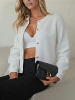 Кардиган пушистый на пуговицах белый