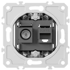 Donel механизм розетки RJ45/TV cat.6,ClassE-8/0-2400 МГц, серия DB