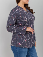 Блузка БЛ-22/серыйремни-цепи