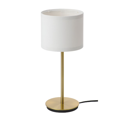 RINGSTA РИНГСТА SKAFTET СКАФТЕТ Настольная лампа 41 см, белый/латунь