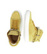 Кожаные кроссовки camoscio Buscemi - горчичный(BCS22702)