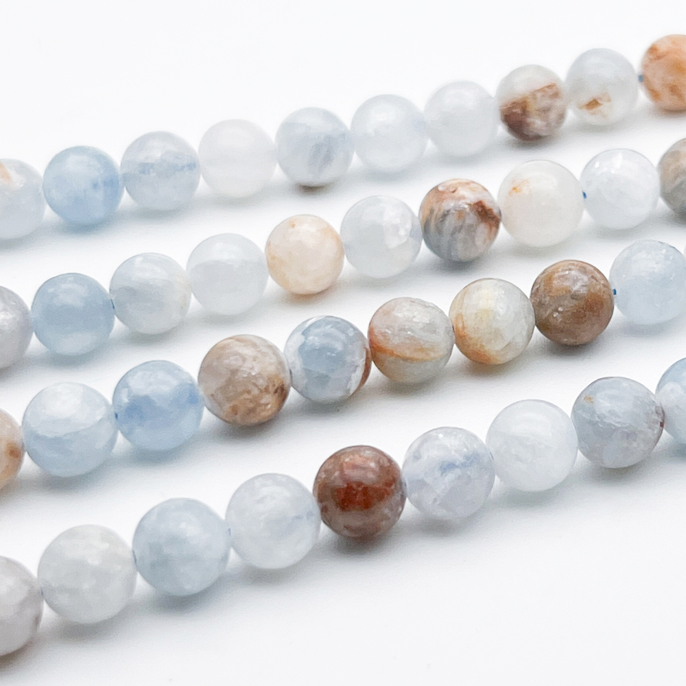 Барит бусины, диаметр около 6,5 мм, цена за 14-15 шт (1/4 нити)