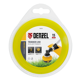 Леска для триммера, круглая 3 мм х 15 м, блистер Flex cord Denzel 96109