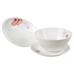 Салатник White Fox WF-STS18 Summertime опаловый с деколью 18 см 970 мл