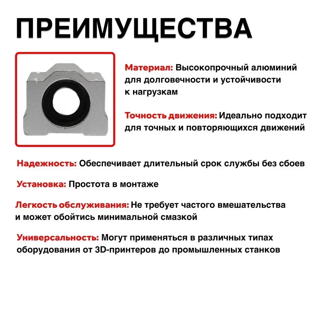 Подшипник линейный в корпусе SCS8UU