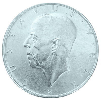 Монета 2 кроны 1938 "300 лет поселению Делавэр" Швеция