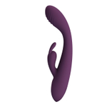 Фиолетовый вибратор со стимулятором клитора Emma - 15,8 см.