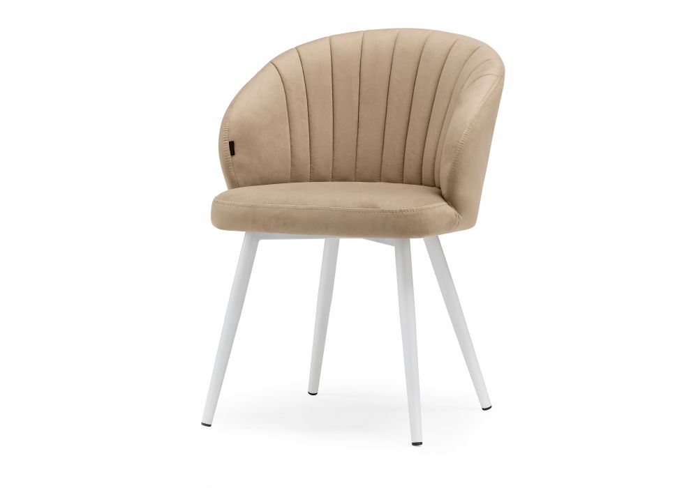 Стул на металлокаркасе Бэнбу velutto 05 / белый