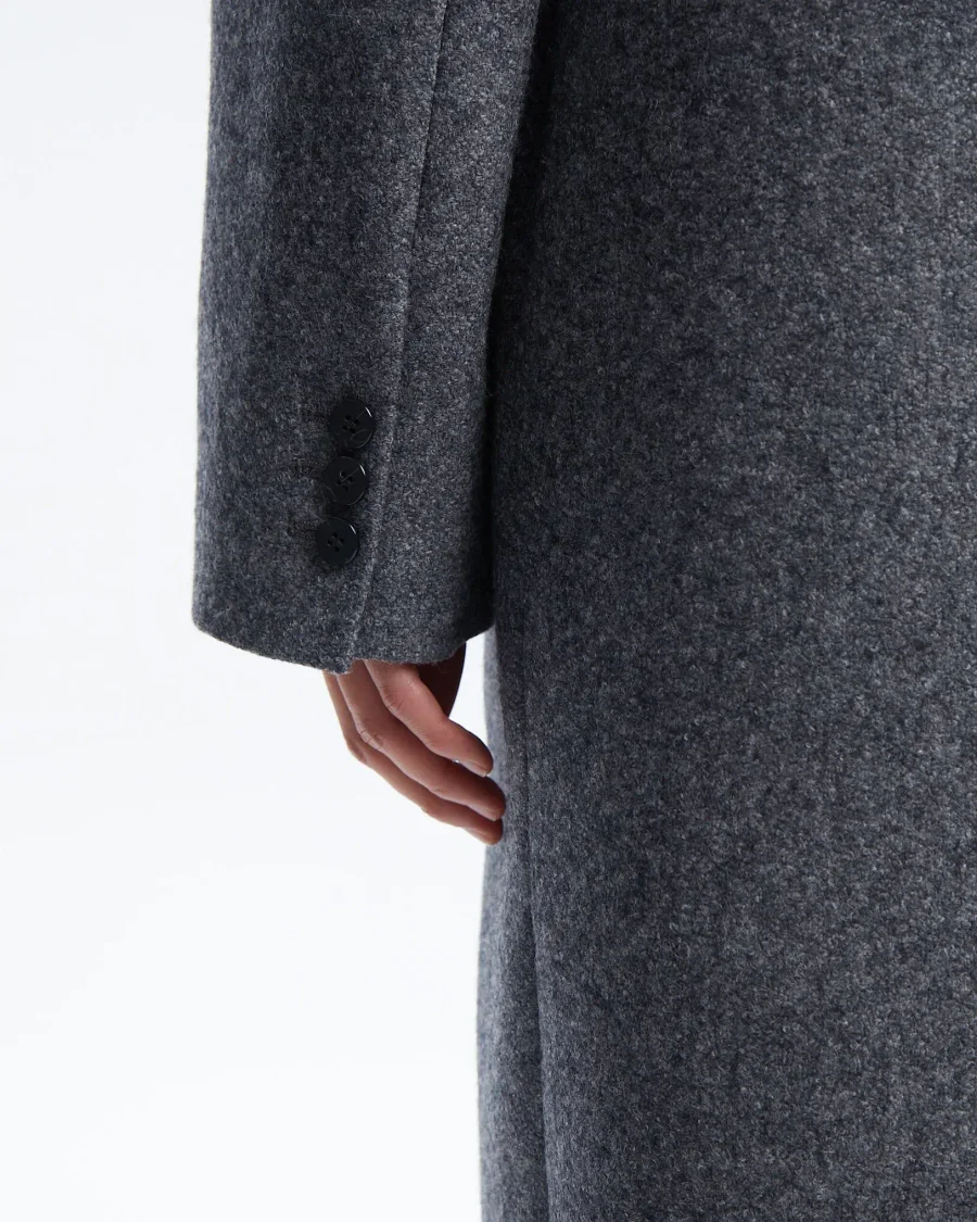 Пальто прямое, Серый