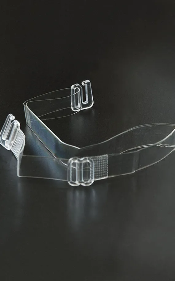 Бретели силиконовые (с пластиковым крючком) 10 мм - 38002