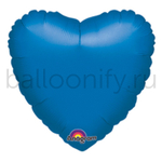 Фольгированная фигура, сердце, 18"/46СМ Металлик Blue