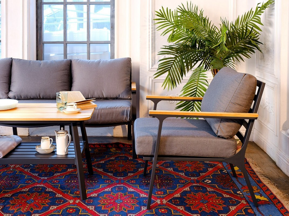 Диванная группа из алюминия CONCORDE M темный графит