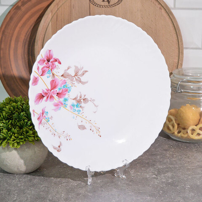 Тарелка обеденная 24,1см Кларис, стеклокерамика, Jewel 7288