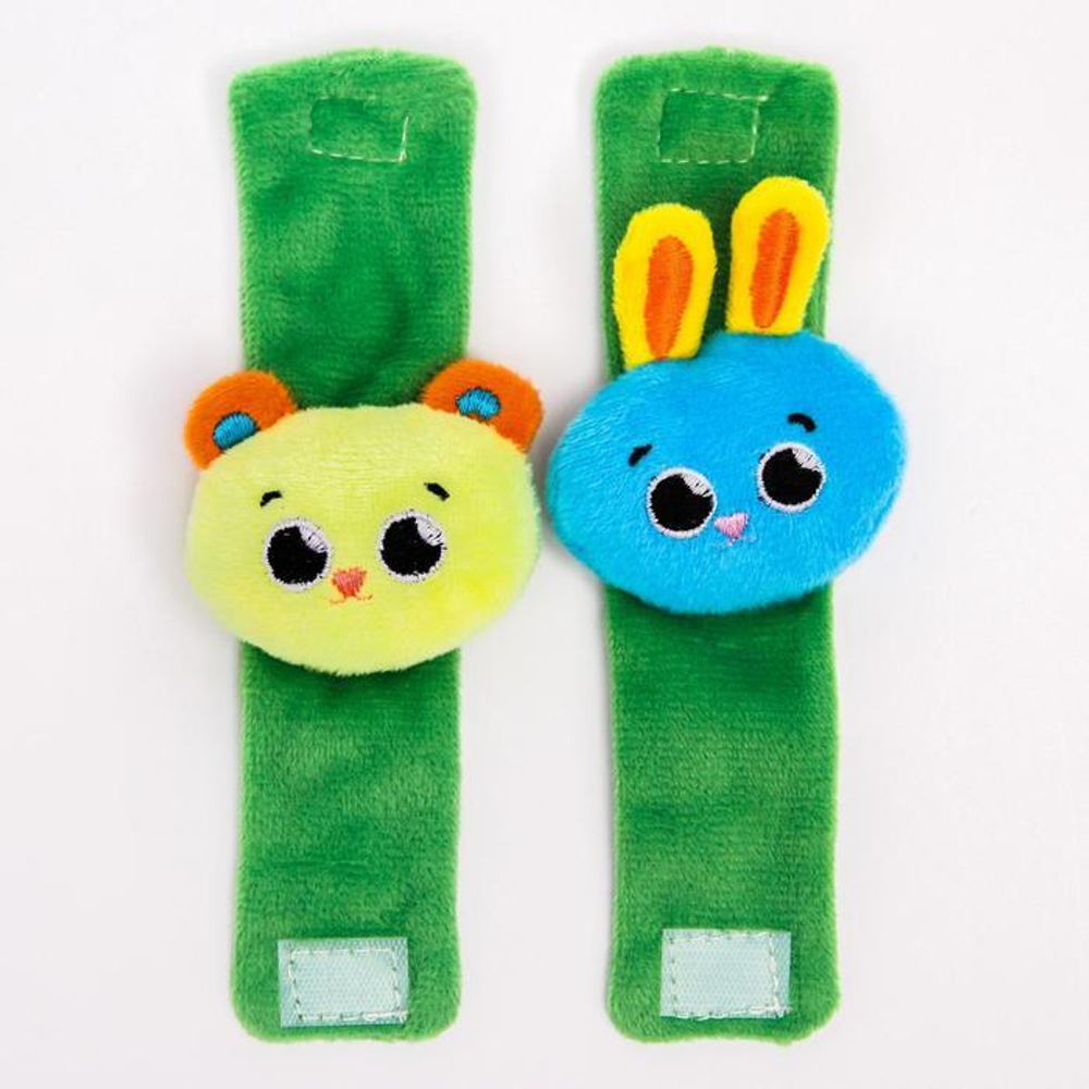 3612302 Погремушка - браслетик развивающая «Зверята», набор 2 шт.