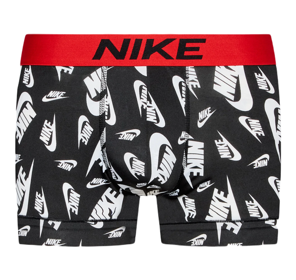 Боксерки теннисные Nike Dri-Fit Essential Micro Trunk 1P - black shoebox print/uni red