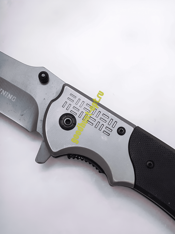 Тактический складной нож Browning со стеклоотбоем и стропорезом Черный