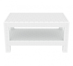 Столик пластиковый плетеный журнальный Siesta Contract Monaco Lounge, белый