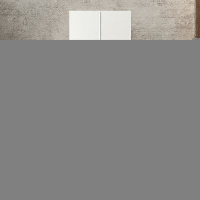 Шкаф Агератум МДФ двухсекционный с антресолью Лайн керамика (0,27) А10032 матовая - Дуб Сонома 3025  120*60*260