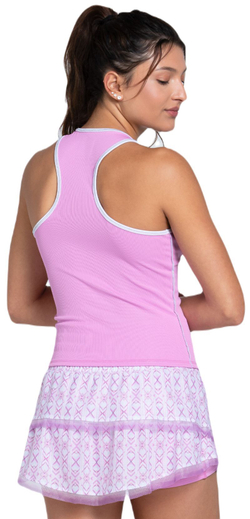 Женский топ теннисный Lucky in Love Mystic Petal Pink Rival Rib - Розовый