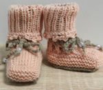 Пинетки вязаные детские бесшовные для новорожденных от 0 до 6-ти месяцев ручная работа