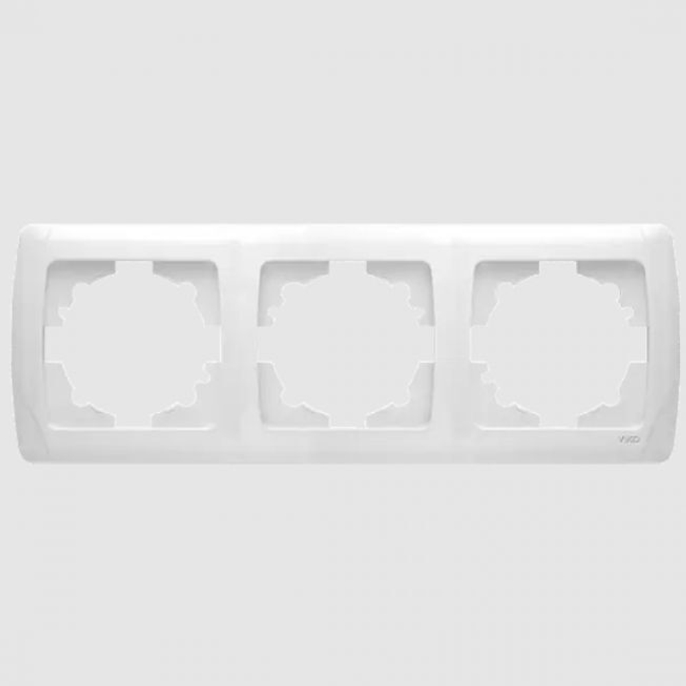 Рамка 3-я горизонтальная белый Viko Carmen