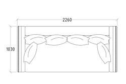 Диван трехместный Garda Decor Н-Йорк серый MORES2K-СЕРЫЙ-Н-Йорк112