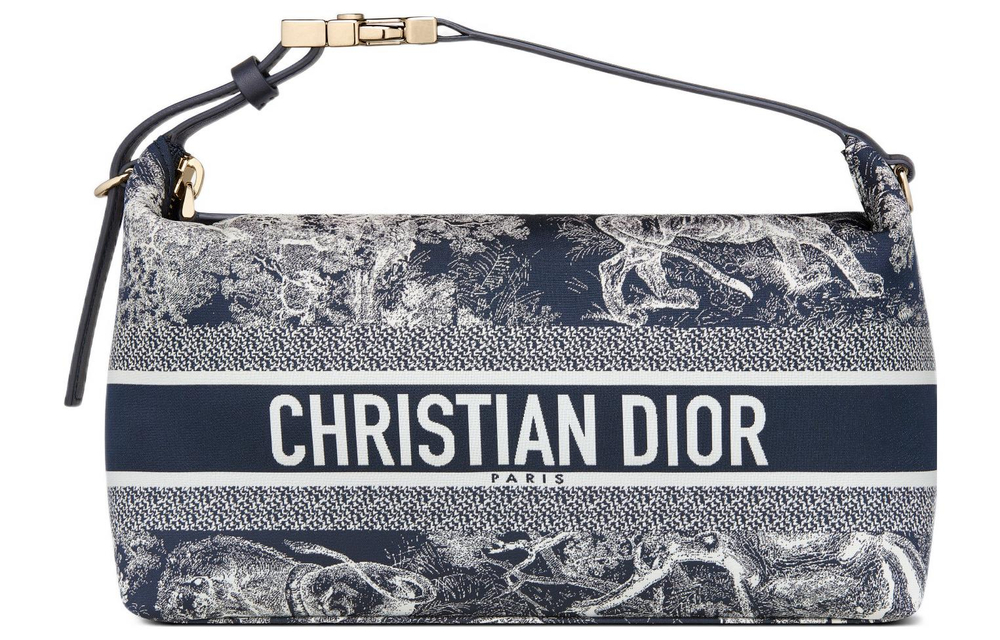 DIOR Travel Technical Fabric Clutch Medium Women"s Blue