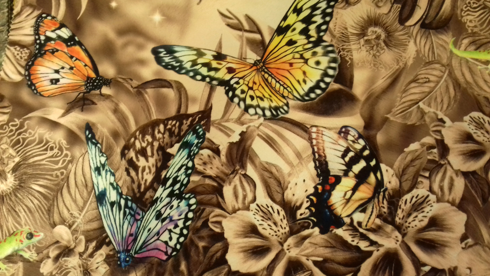 Микровелюр Xpoint 0079.03 Бабочки