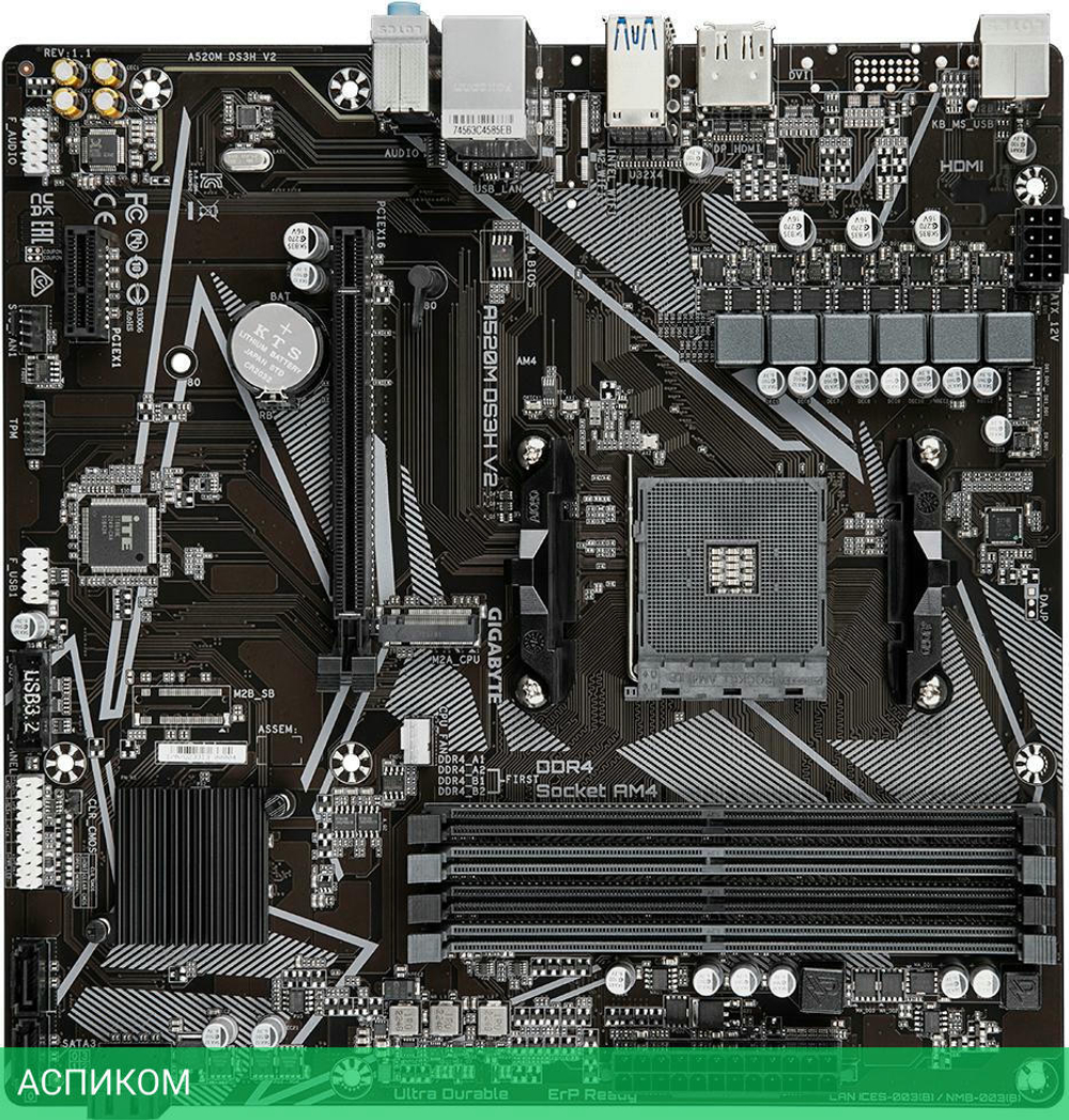 Материнская плата GigaByte A520M DS3H V2 rev. 1.0