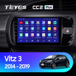 Teyes CC2 Plus 9" для Toyota Vitz 2014-2019 (прав)