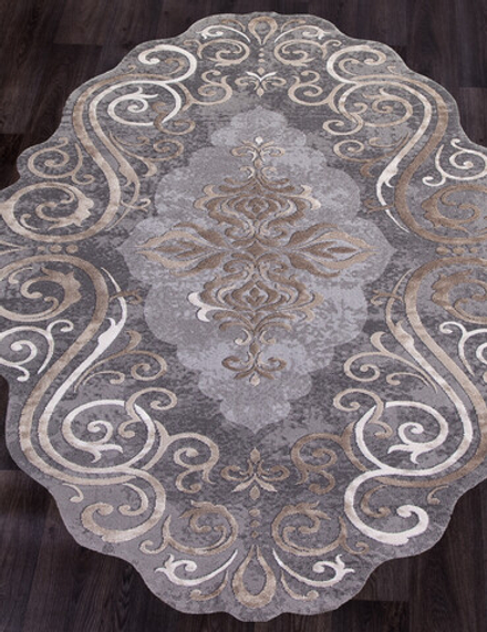 Ковер 00858C - GREY / BROWN - Прямоугольник - коллекция SAFIR размер 78*150 см