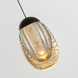 Подвесной светильник MD25090022-1A matt black/champagne