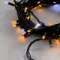 Гирлянда Нить 10 м., Желтая с Мерцанием Белого Диода 220В, 75 LED, Провод Черный Каучук, IP65, LTC (LL75BLW-1-2Y)