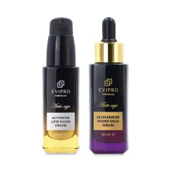 EVIPRO ANTI-AGE HYDRO-LIPID SYSTEM Омолаживающий комплекс (сыворотка 30мл, крем 30мл)