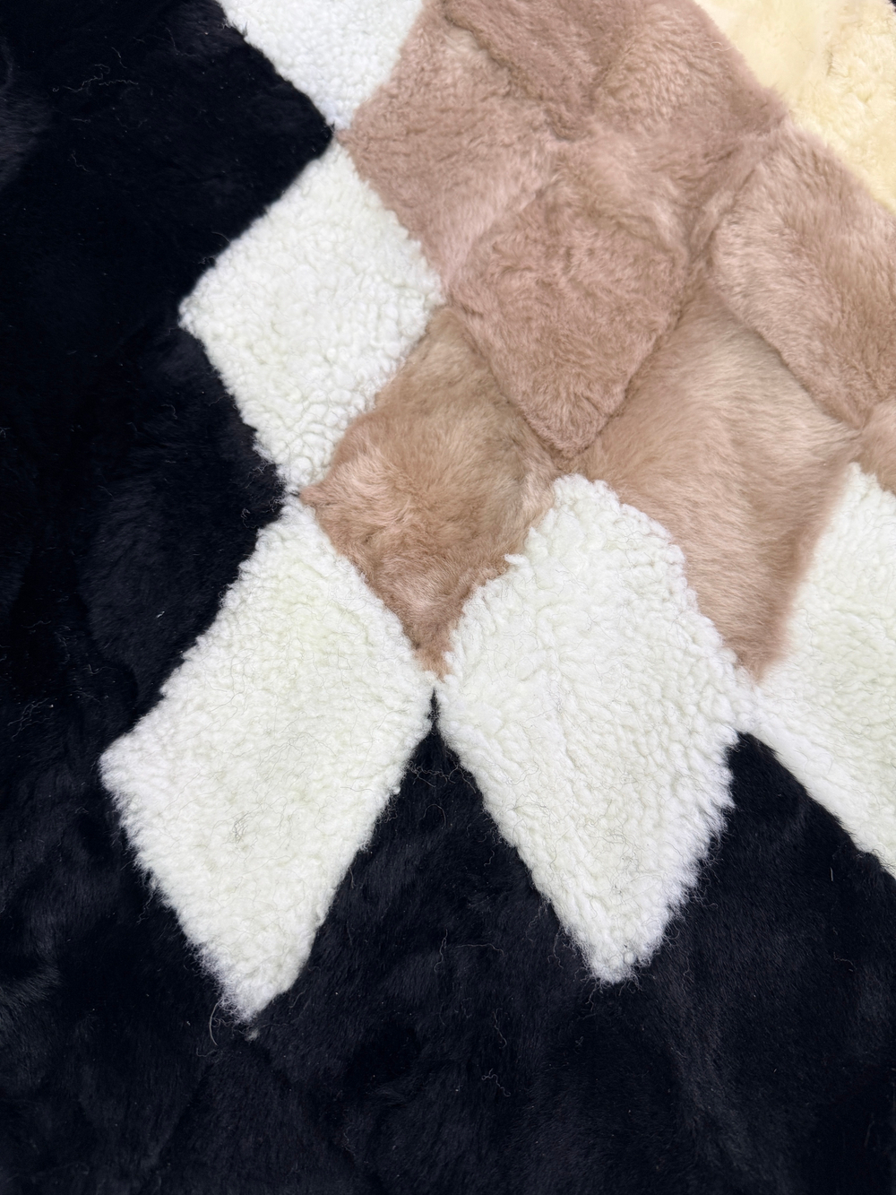 Покрывало меховое ковер из шкуры овчины