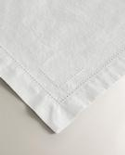 ZARA HOME НАБОР ХЛОПКОВЫХ САЛФЕТОК С МЕРЕЖКОЙ (2 ШТ.), БЕЛЫЙ