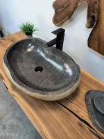 Раковина из речного камня RS-65841 62х43х15 из натурального камня