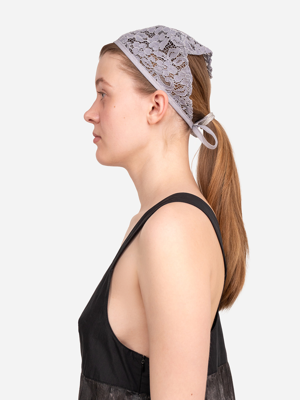 Косынка кружевная "Люба". Серая