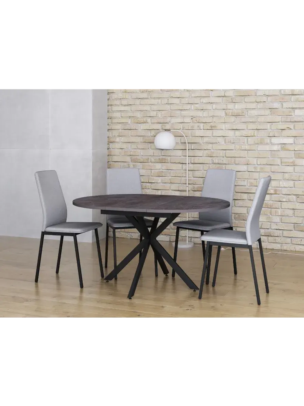 Стол кухонный обеденный круглый раздвижной 100х100х75,5 см