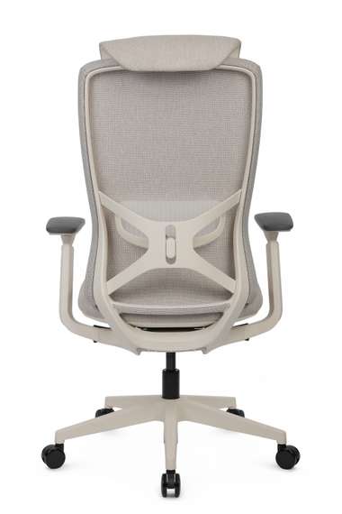 Кресло Gemini EGE-002AW Белый пластик/Светло-бежевый