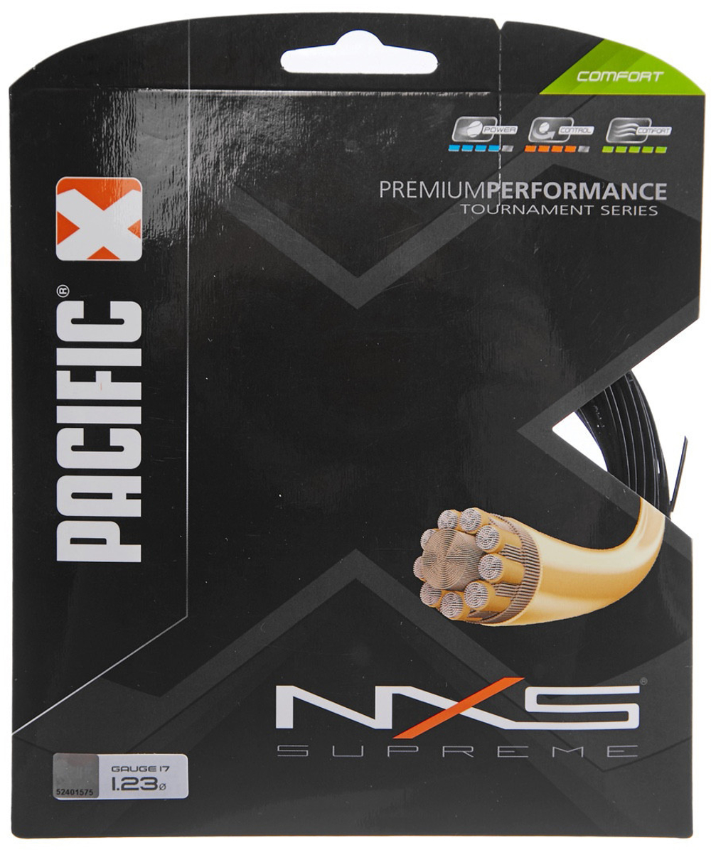 Теннисные струны Pacific NXS Supreme (12,2 m) - черный
