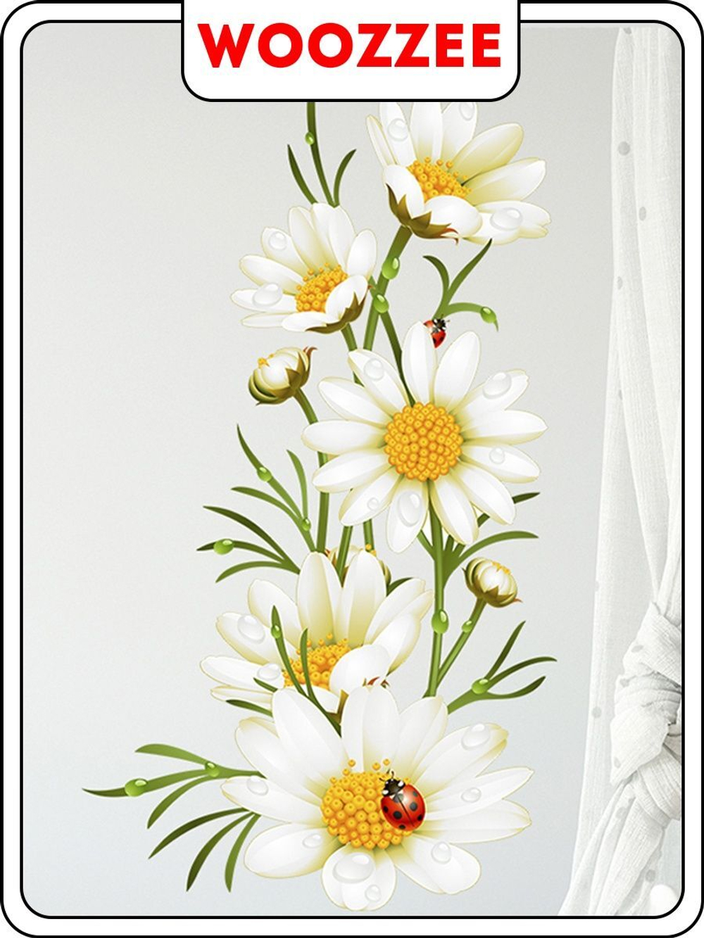 Наклейка декоративная  "Букет ромашек"