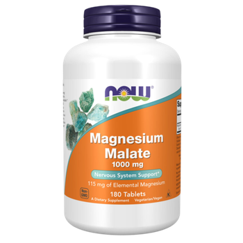Now Foods Magnesium Malate 1000 mg 180 tablets, Магний Малат