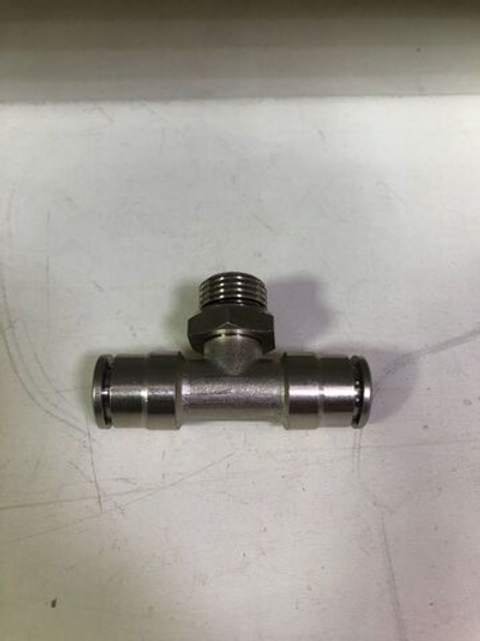 фитинг метал тройник трубки пвх М16*1,5 d10 наружная резьба